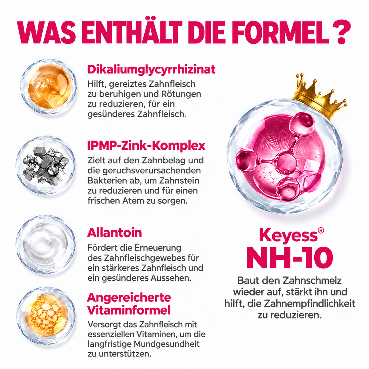 ✨👍Keyess® DenPerm🎉 — Gel zur natürlichen Zahnschmelzpflege bei Karies, empfindlichen Zähnen und geschwächtem Zahnschmelz