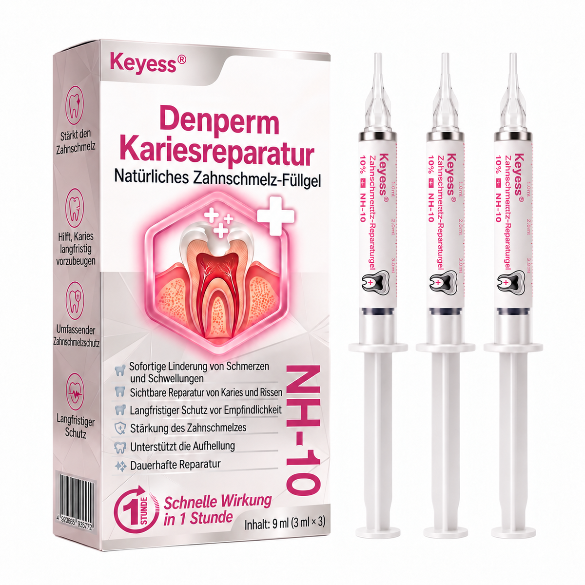 ✨👍Keyess® DenPerm🎉 — Gel zur natürlichen Zahnschmelzpflege bei Karies, empfindlichen Zähnen und geschwächtem Zahnschmelz
