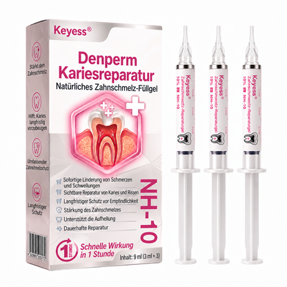 ✨👍Keyess® DenPerm🎉 — Gel zur natürlichen Zahnschmelzpflege bei Karies, empfindlichen Zähnen und geschwächtem Zahnschmelz