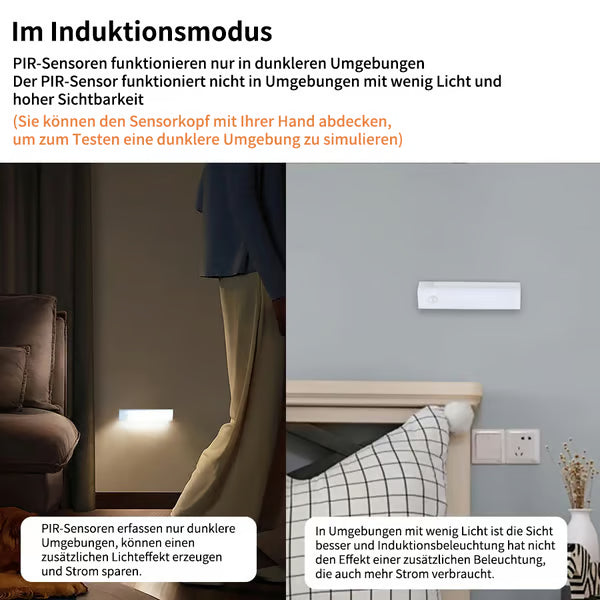 🔮Bohrfreie intelligente Sensor magnetische aufladbare LED-Leuchte