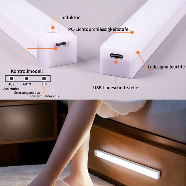 🔮Bohrfreie intelligente Sensor magnetische aufladbare LED-Leuchte