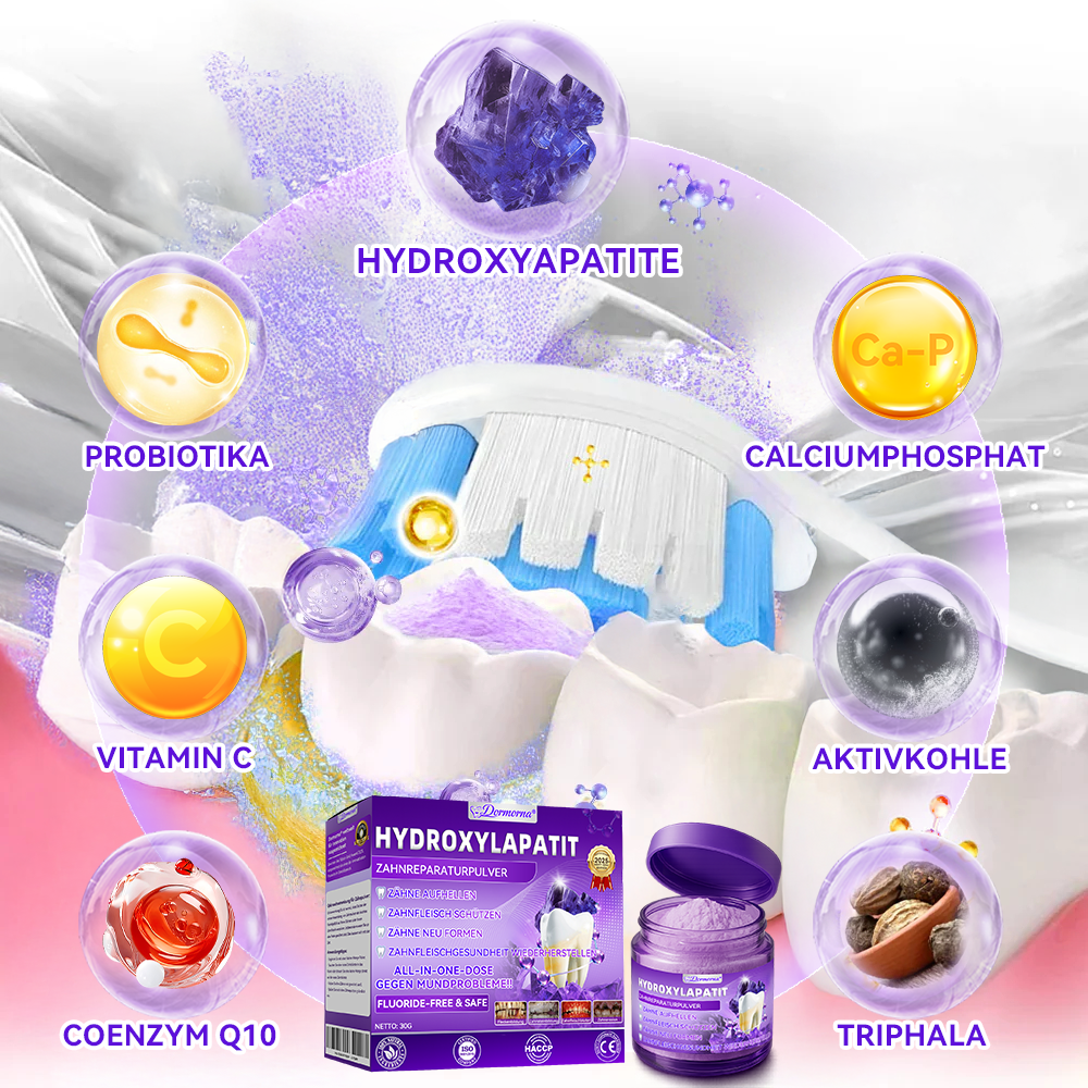 🛡️😁Neujahrs‑Angebot: 80 % RABATT 🎉 Dormorna® Hydroxylapatit‑Zahnreparaturpulver 🦷