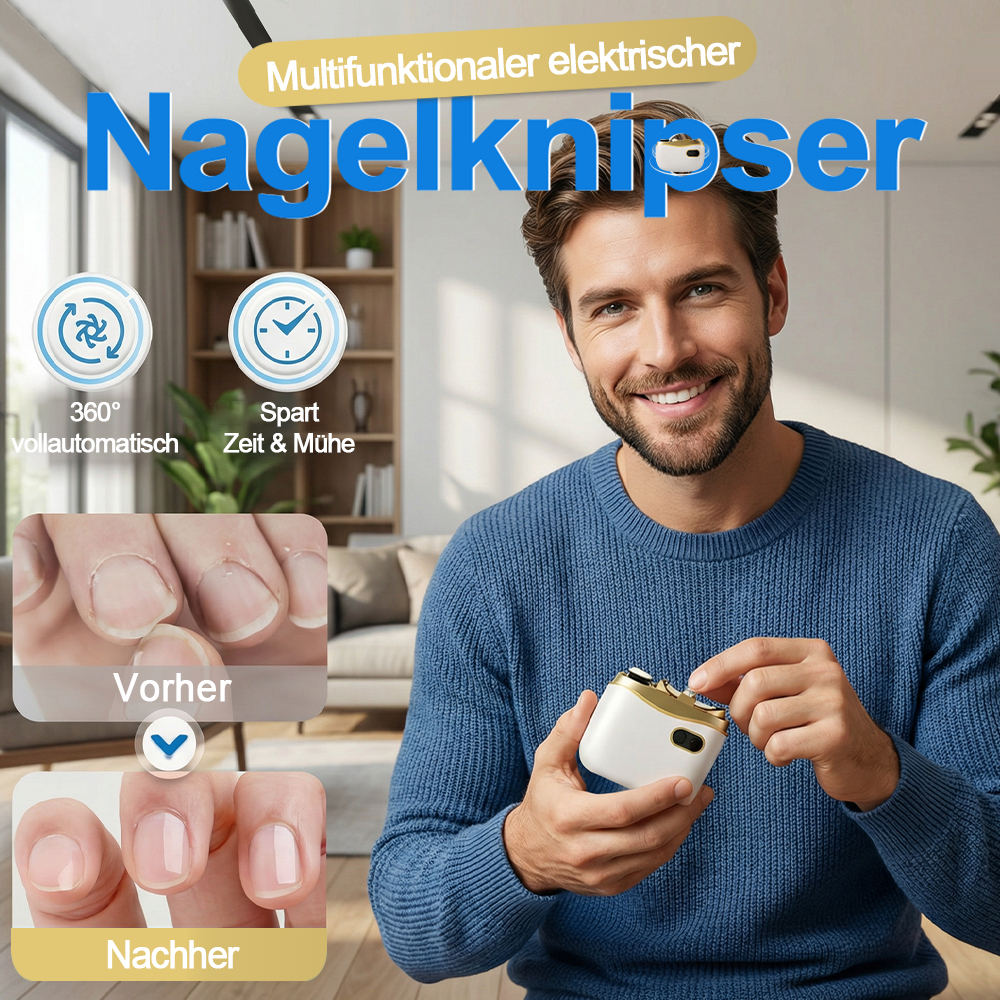 💥LETZTER TAG VERKAUF 50% RABATT💥 2-in-1 Elektrischer Nagelknipser & Polierer 🏆 Universelle automatische Nagelfeile für Erwachsene und Kinder👶