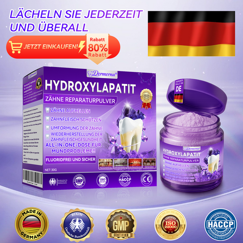 🎉 Neujahrs‑Angebot: 80 % RABATT 💕 Dormorna® Hydroxylapatit‑Zahnreparaturpulver 🦷